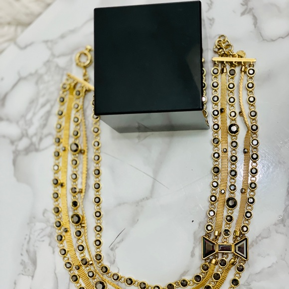 Marc Jacobs 6 layer chain necklace with side Bow - Picture 7 of 14